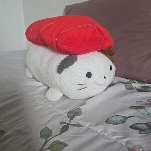 Red and White Stuffed Seal Plush Toy